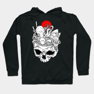 Kawaii Japanese Anime Skeleton Ramen Halloween Hoodie